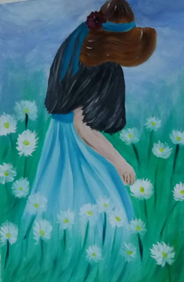 Picking Flowers, artwork by Elsie Brummer
