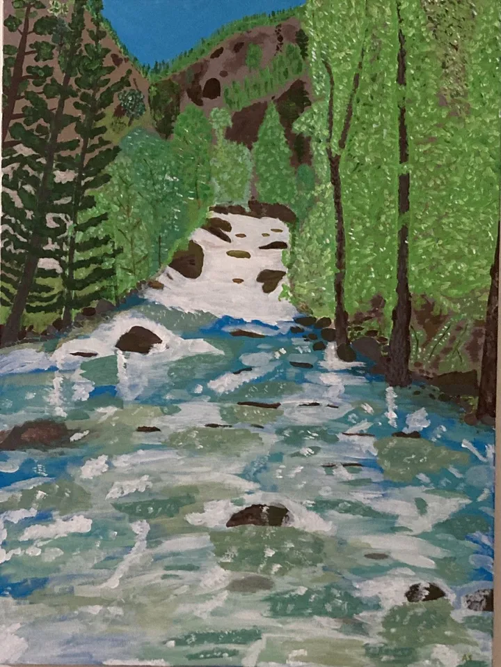 Himalayan river, œuvre de Aman Sharma