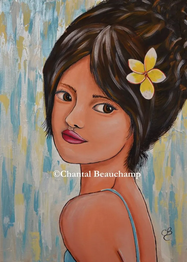 Femmes du monde 1 (beauté Asiatique), œuvre de Chantal Bochamp