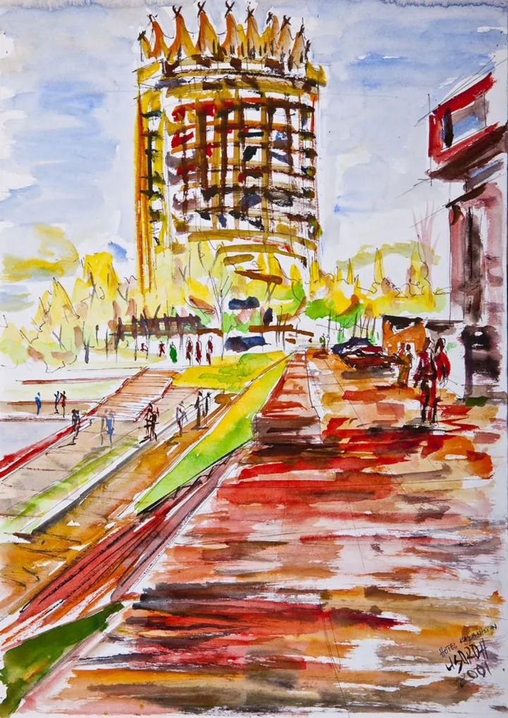 Hotel Kazakhstan, artwork by Akpan Usoroh