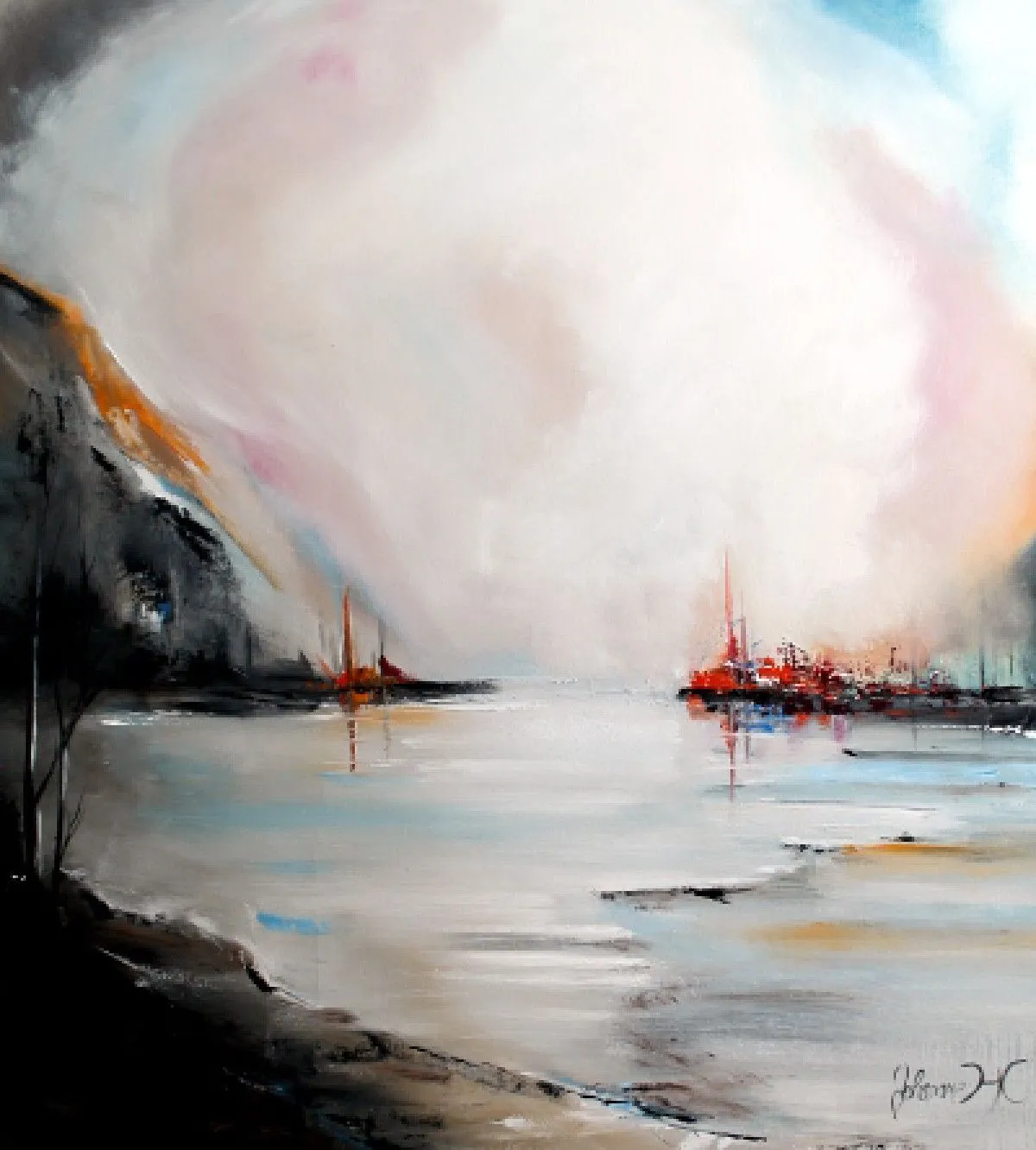 Entre vent et marée, œuvre de Johanne Hebert Coulombe