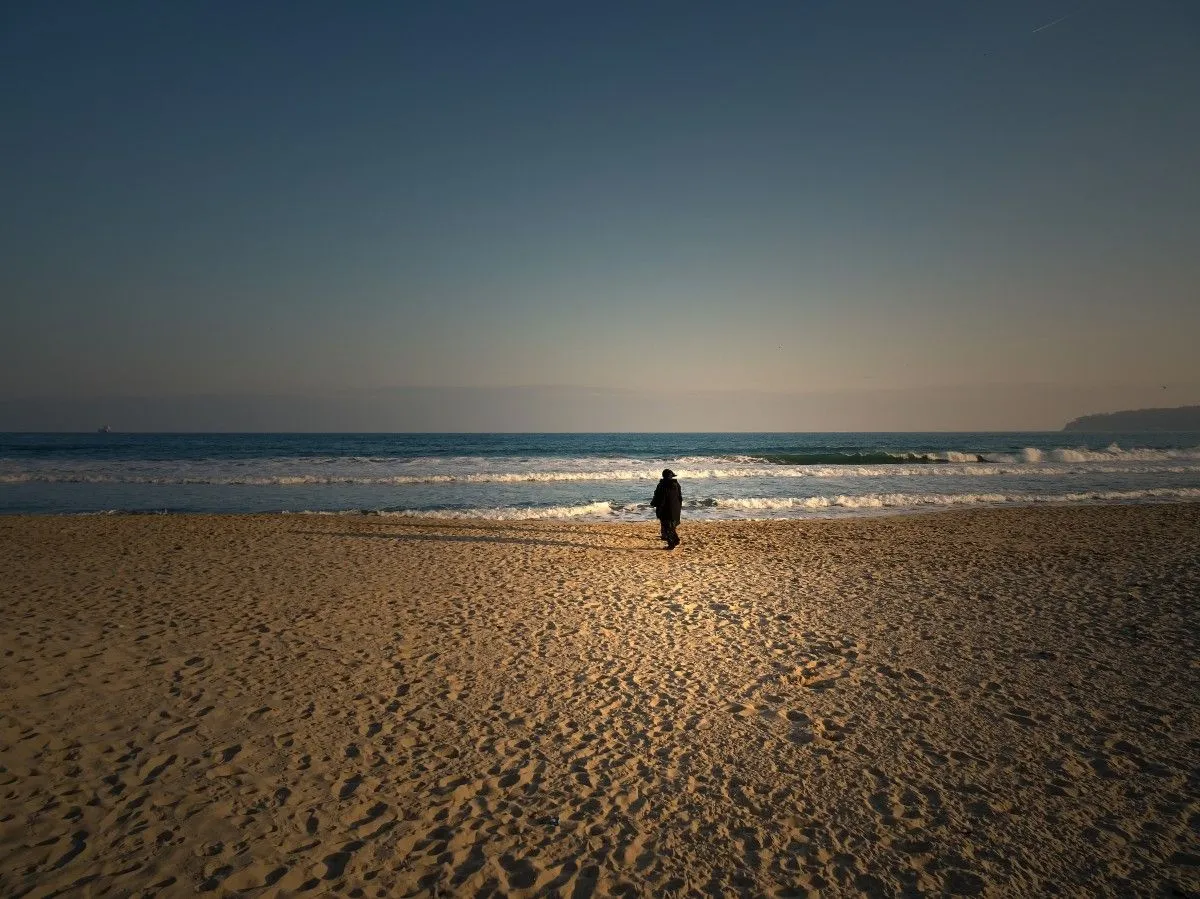 lady on the beach, artwork by nadejda bostanova