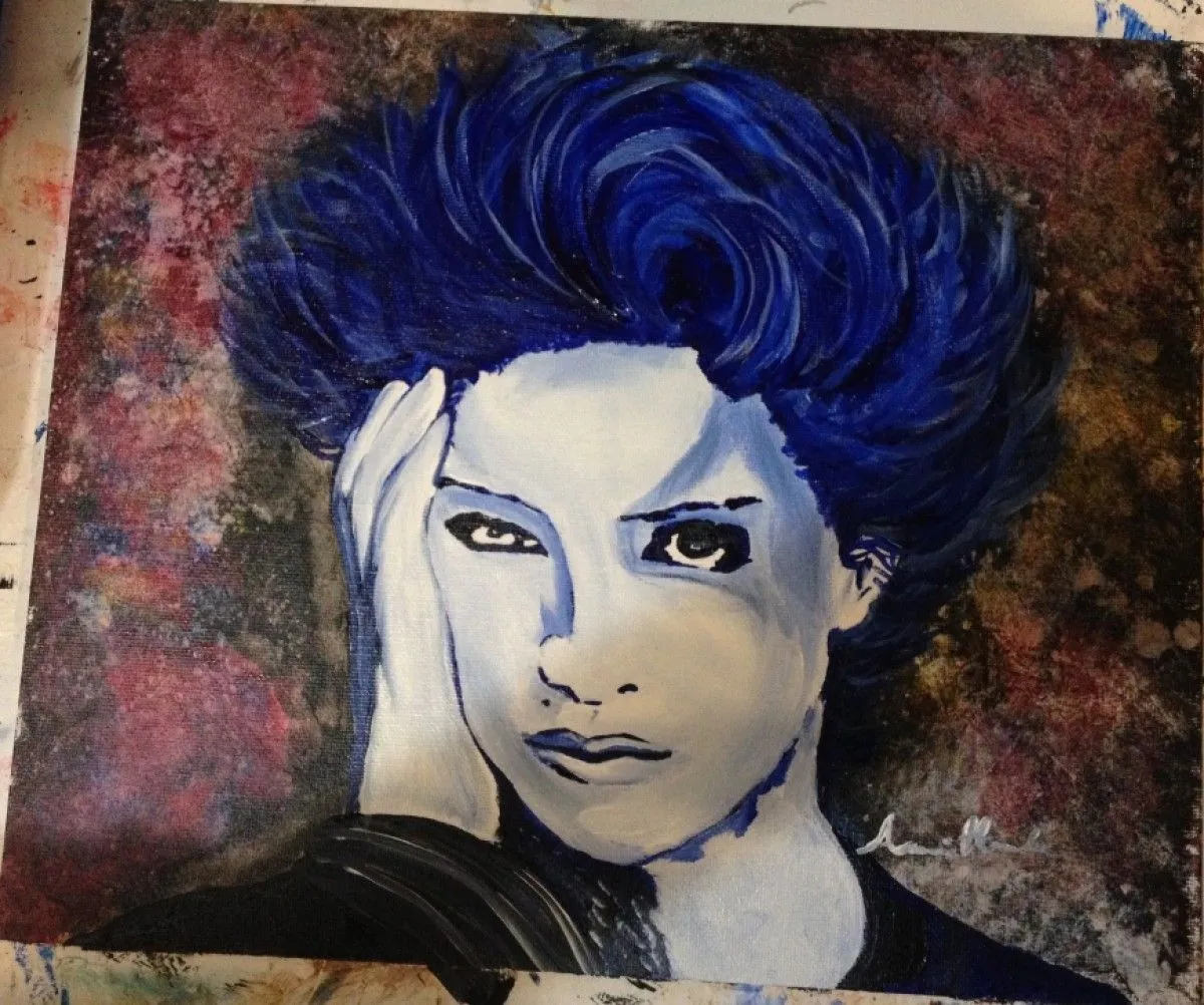 Bleu Fatal, œuvre de Annie RAX Houle