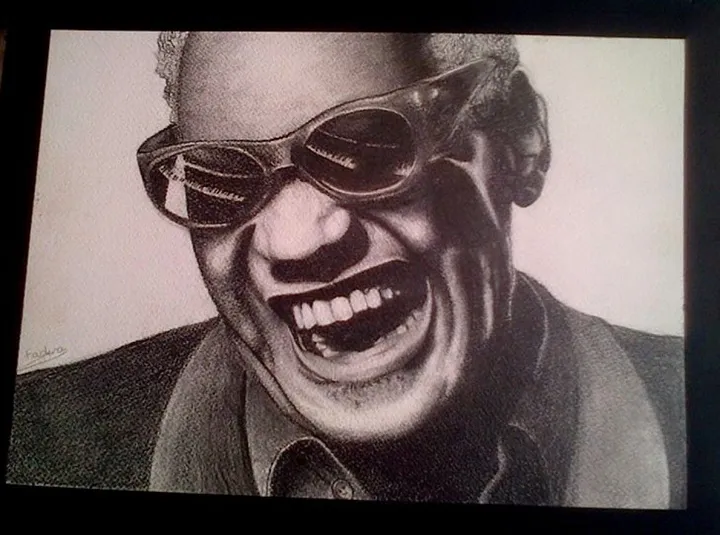 Ray charles, œuvre de Fadwa elkoarati