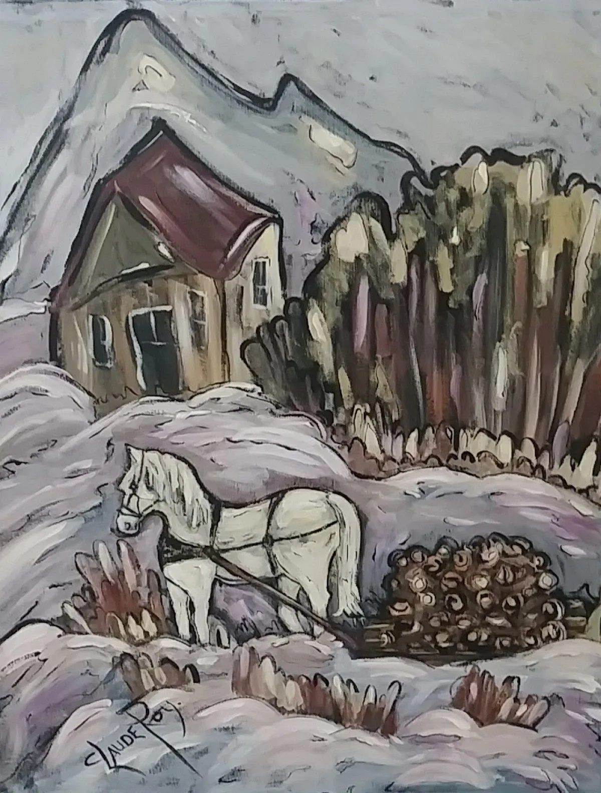 Albert s'en vient!, artwork by Claudette Roy