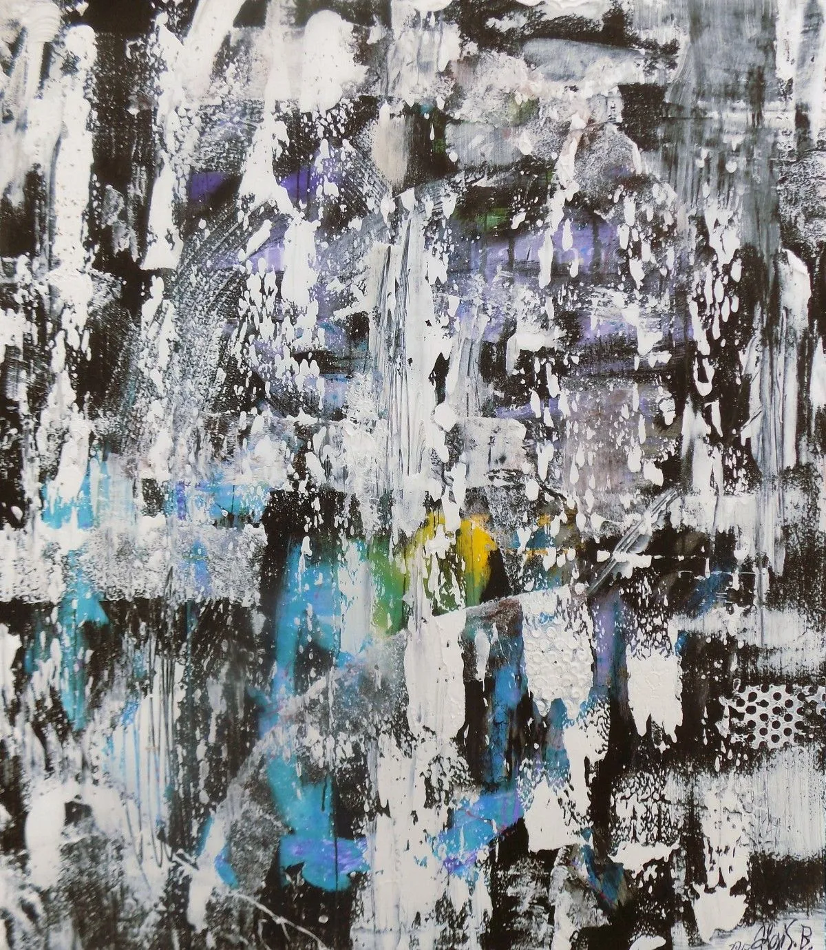 NIGHT SNOW FALL, œuvre de Algi Be