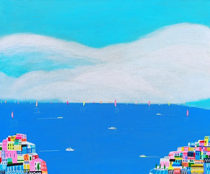 Destination Amalfi, artwork by Katrina Avotina