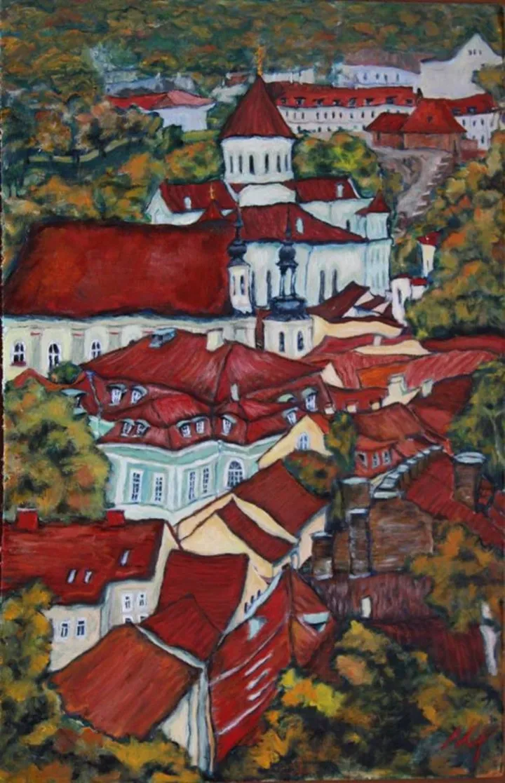 Automn in Vilnius, artwork by Marina Tregubova