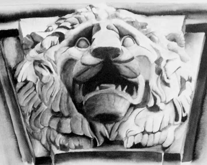 Stone lion, œuvre de iksté art'