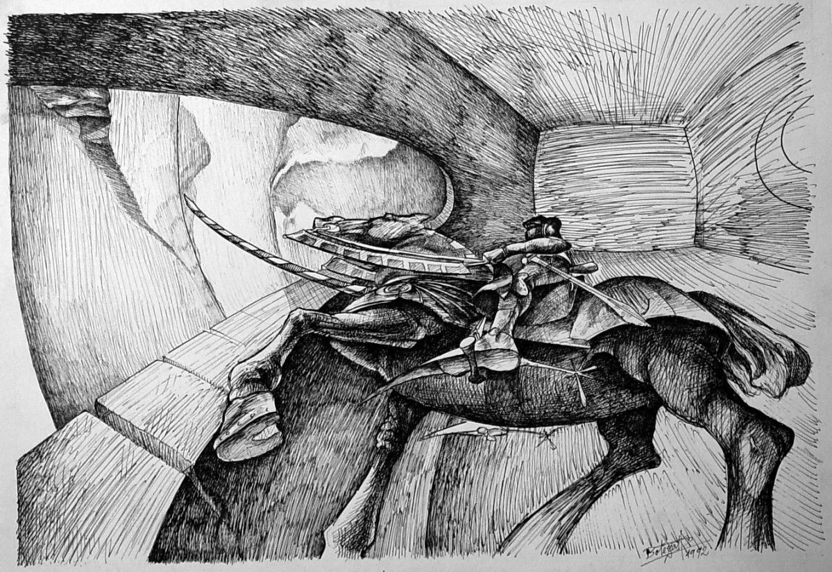 A forced perspective, artwork by Dragos Botezat