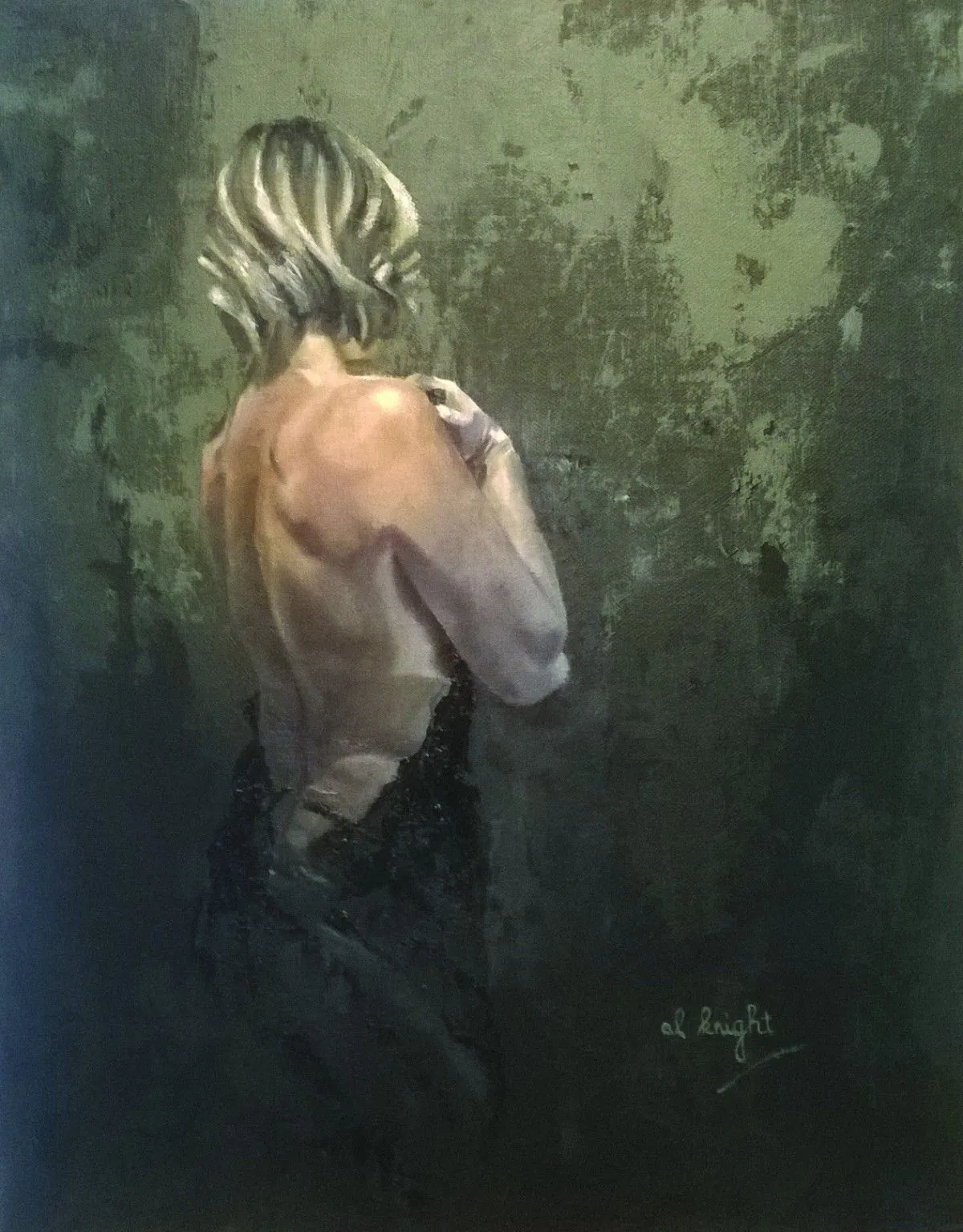Black dress, artwork by Al Knight