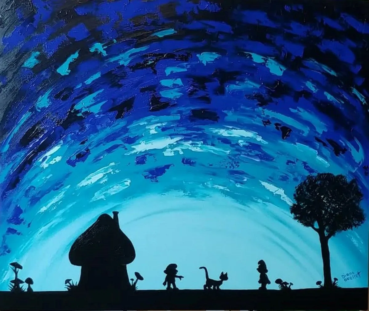Schtroumpfnoiserie, artwork by Diane Ouellet