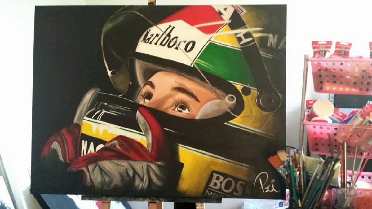 Ayrton Senna, œuvre de Priscilla Charbonneau
