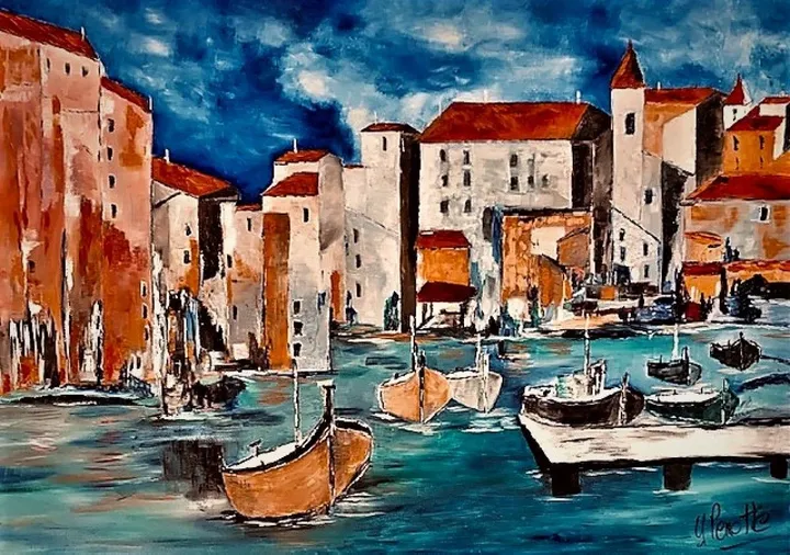 Port Sud France, œuvre de Yves Perrotte