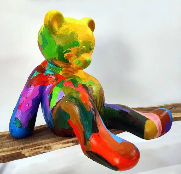 Nature's Sentinel: A Teddy Bear's Reverie, artwork by Abhishek Kumar