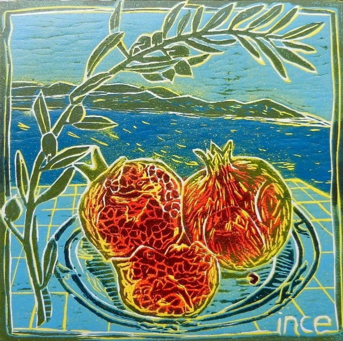granatapple and olive, artwork by Ersin Lübbe-ince