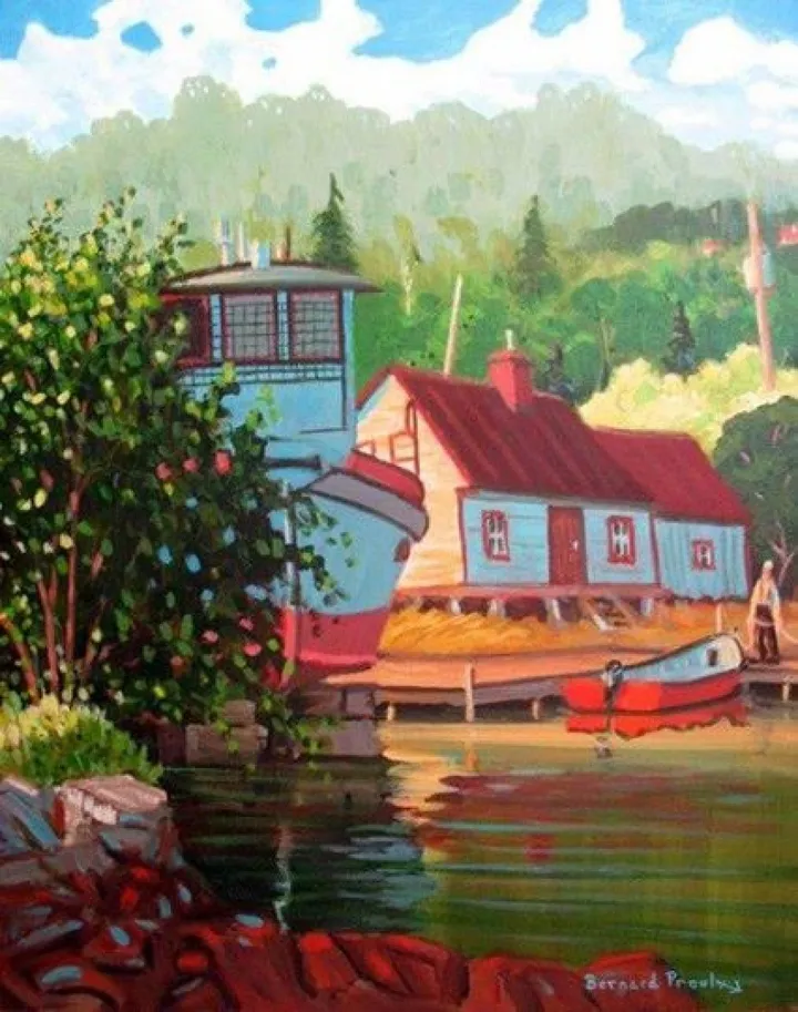 Le vieux ''tug'' à la retraite, artwork by Bernard Proulx