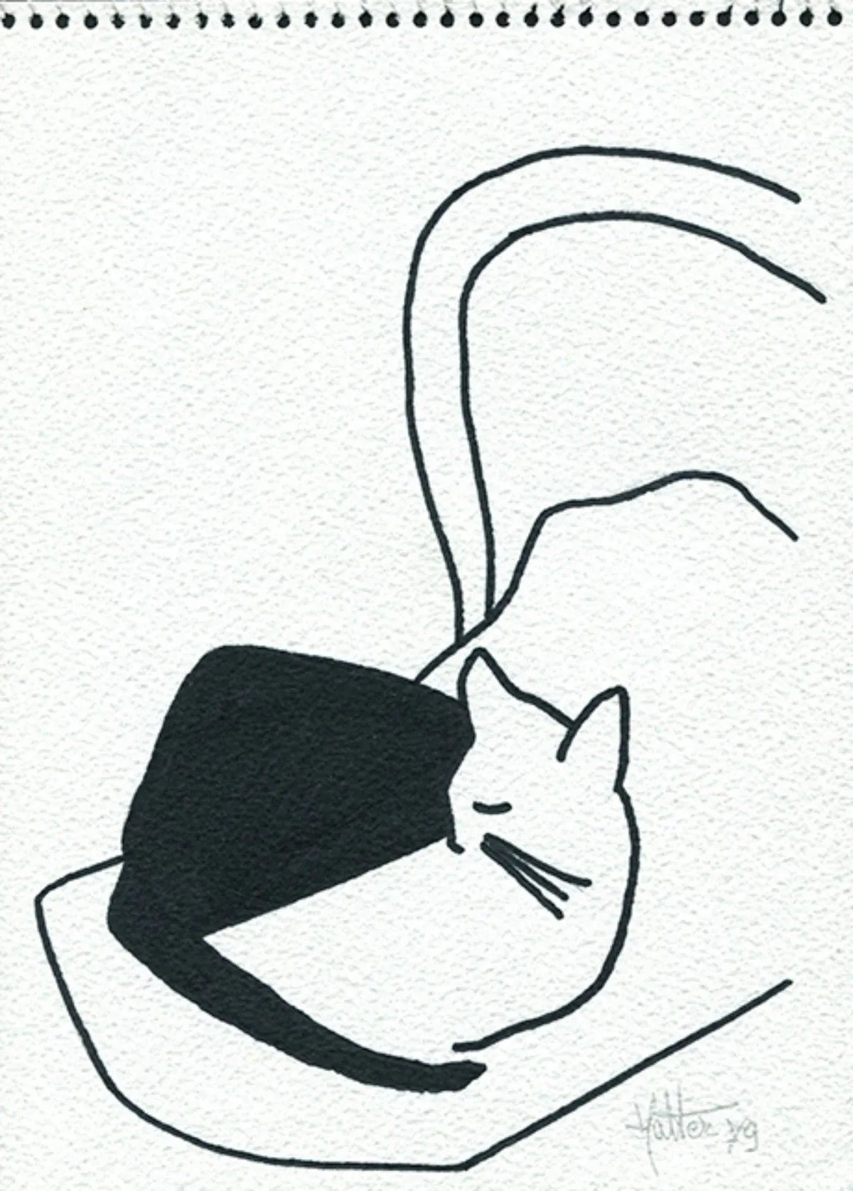 Chat chaise 2, œuvre de Alain HALTER