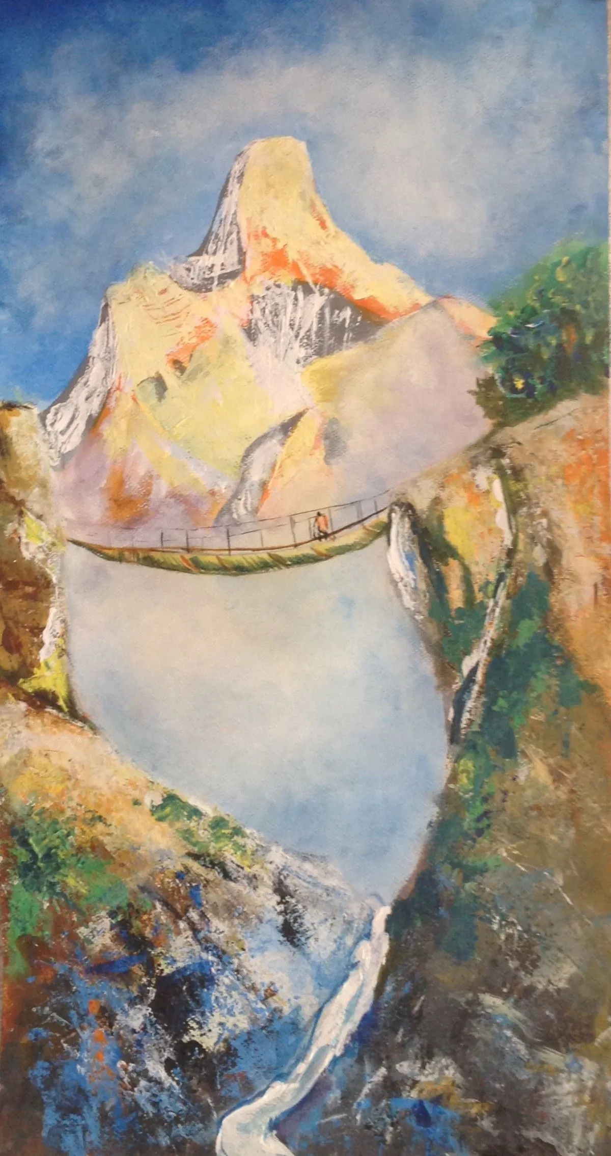 Hanging bridge, artwork by Sachin Shah