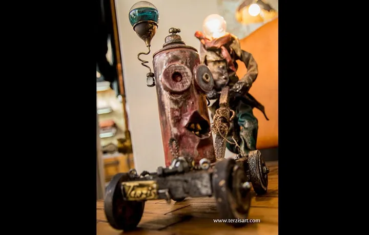 The recycling man, artwork by Terzis Vaggelis