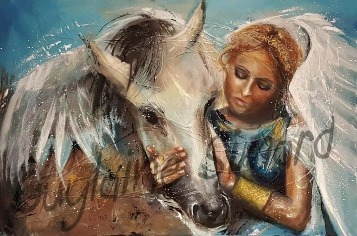 Confidences angéliques ( Angelic confidence), artwork by Guylaine Simard