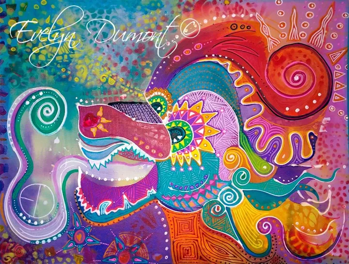 Quetzalcoatl, œuvre de Evelyn Dumont
