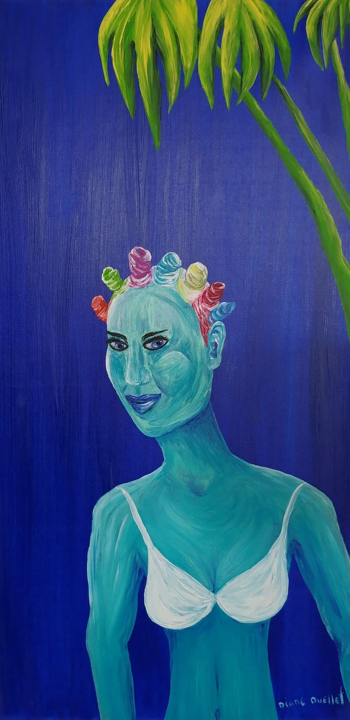 Bantu knots, artwork by Diane Ouellet