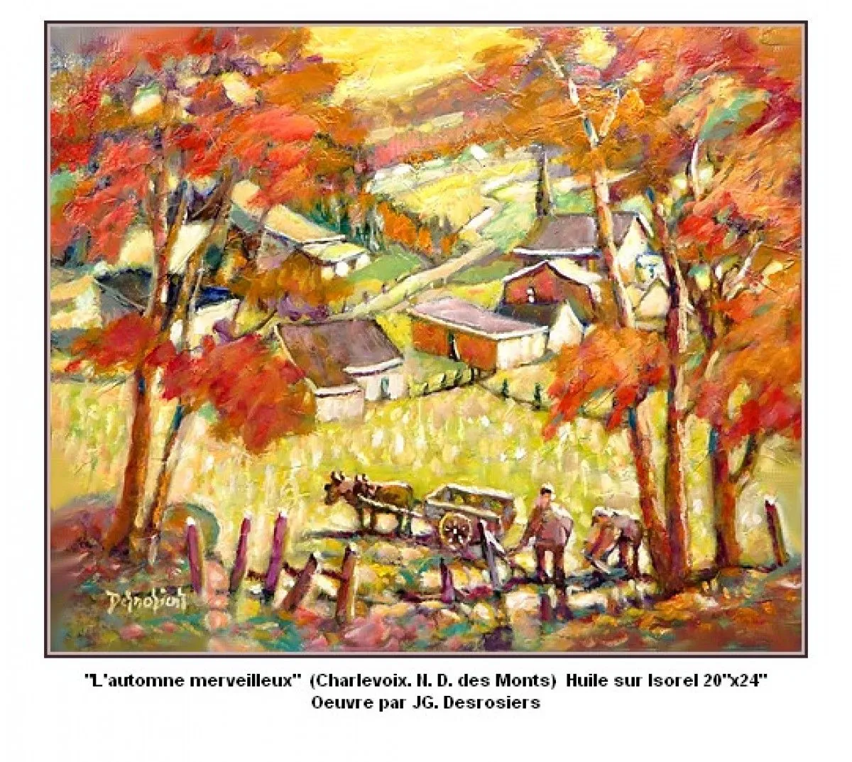 L'automne merveilleux, artwork by Jean-Guy Desrosiers