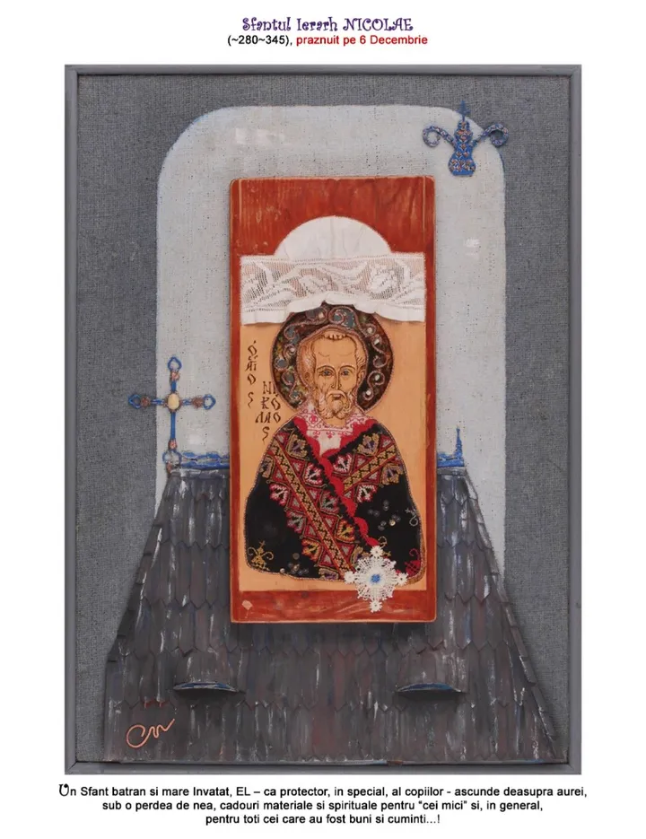 Saint Nicholas, artwork by Neculai Cociorva
