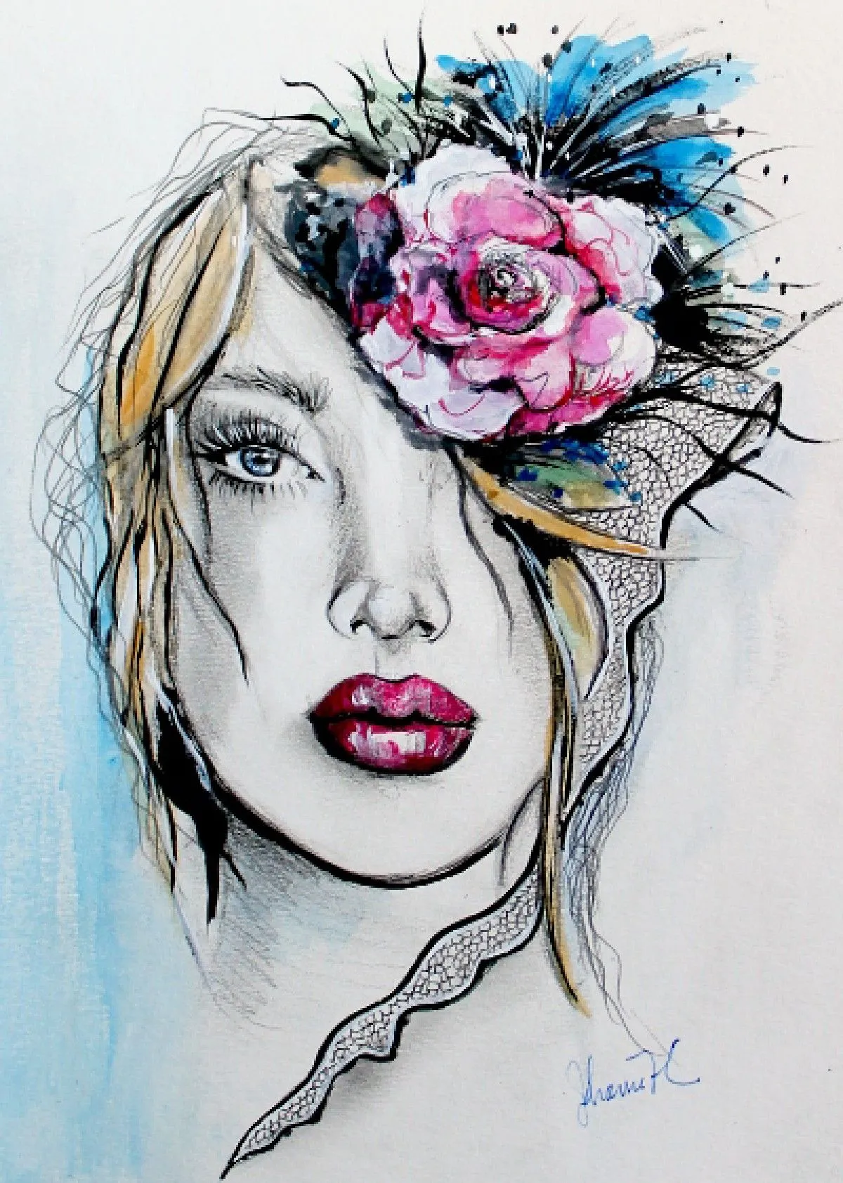 Fleur d'automne, œuvre de Johanne Hebert Coulombe