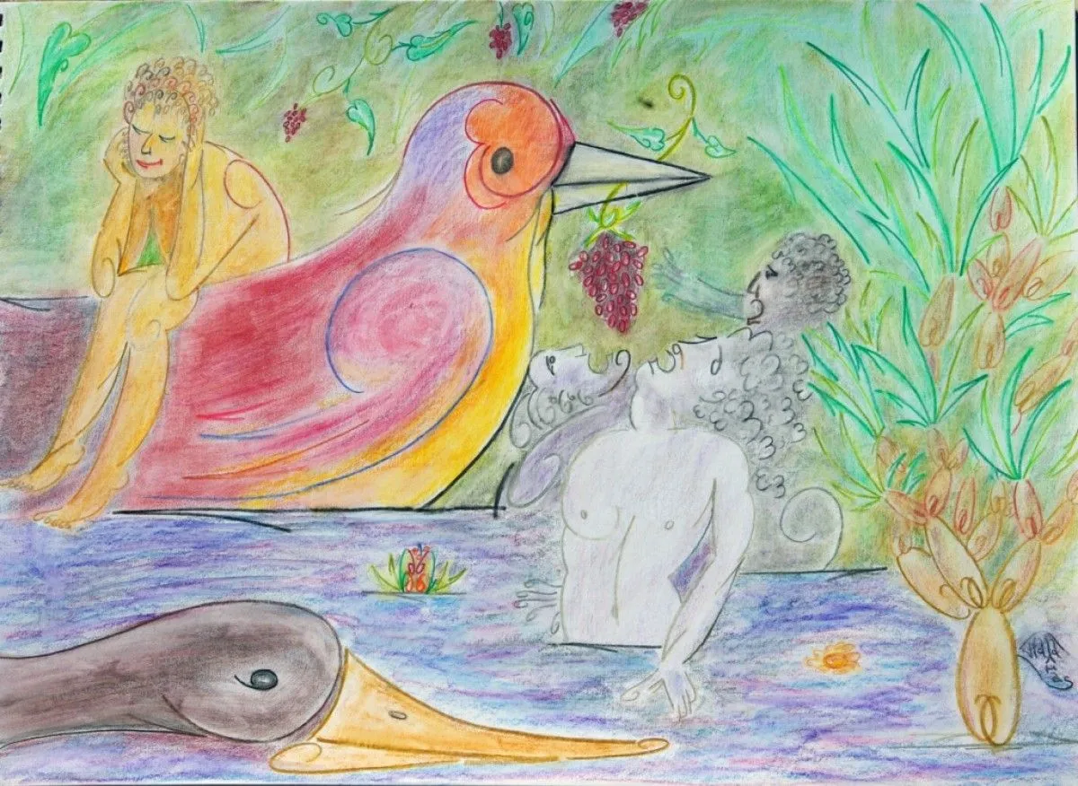 garden of terrestrial delights ( detail ), artwork by ioannis palamas