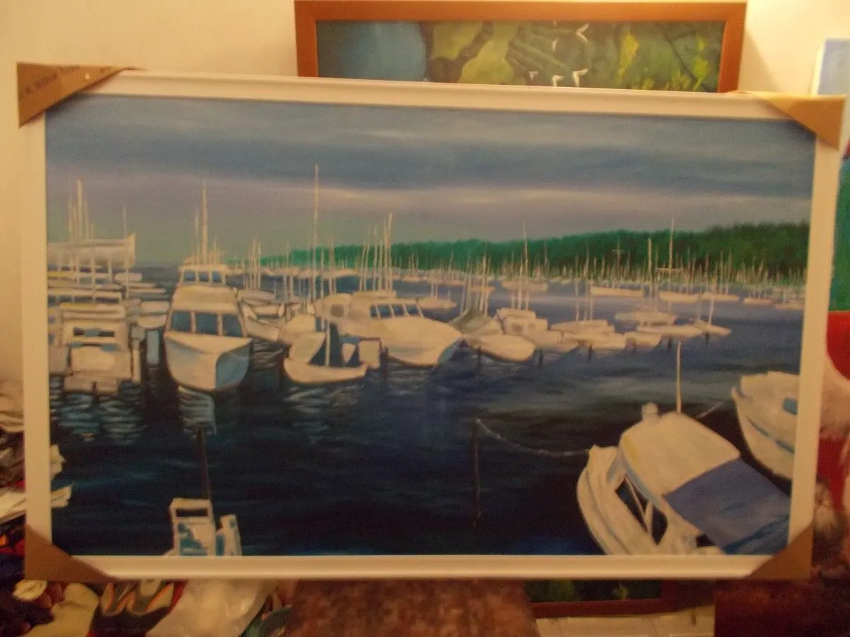 Yachts down the bay, œuvre de Jason Hendrickson