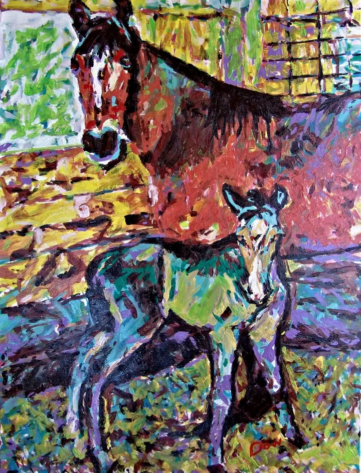horse and pony, œuvre de Dow Thompson