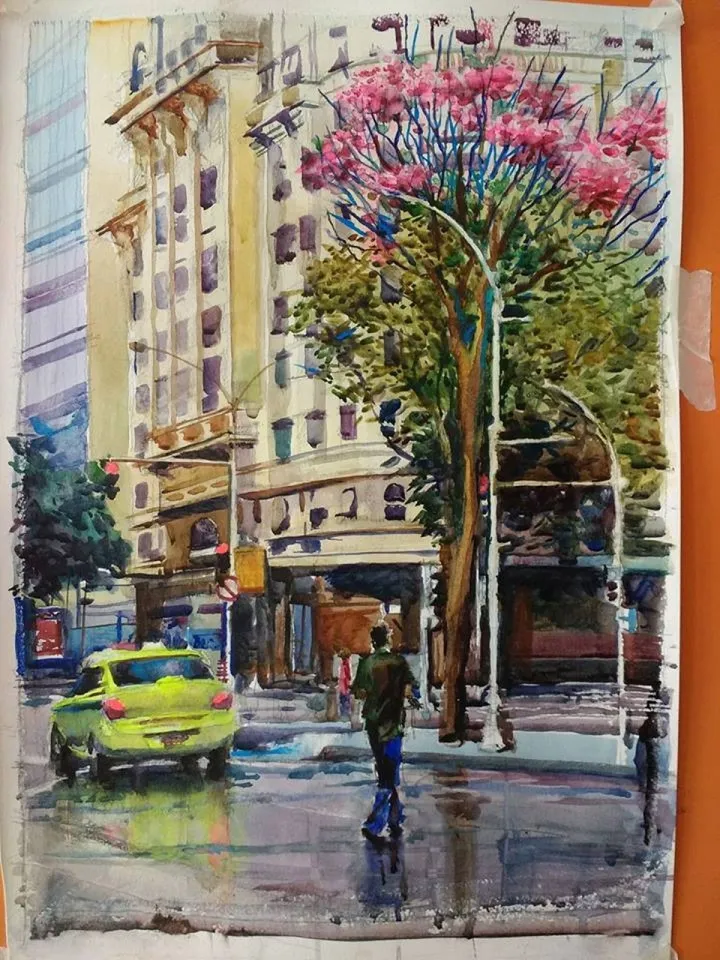 On the way to work, œuvre de Anna Cavalcante