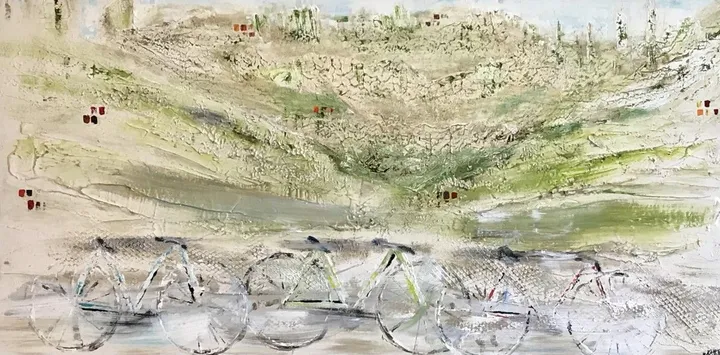 Velo de montagne, œuvre de MURIEL POITRAS -