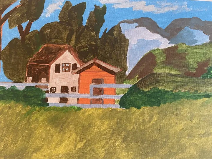 La maison dans la prairie, œuvre de Céline Marcoux