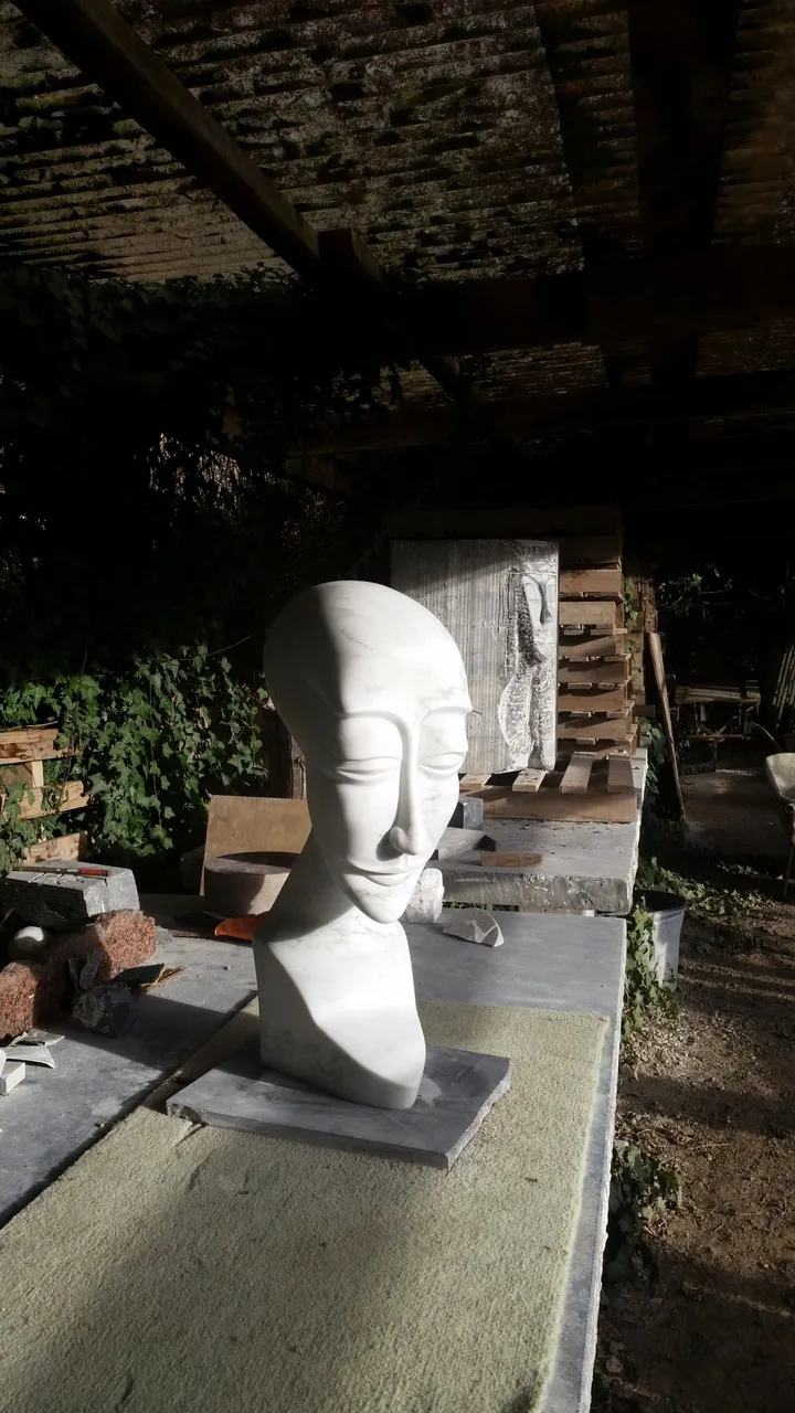 grande tête, œuvre de Éric Van der Aa