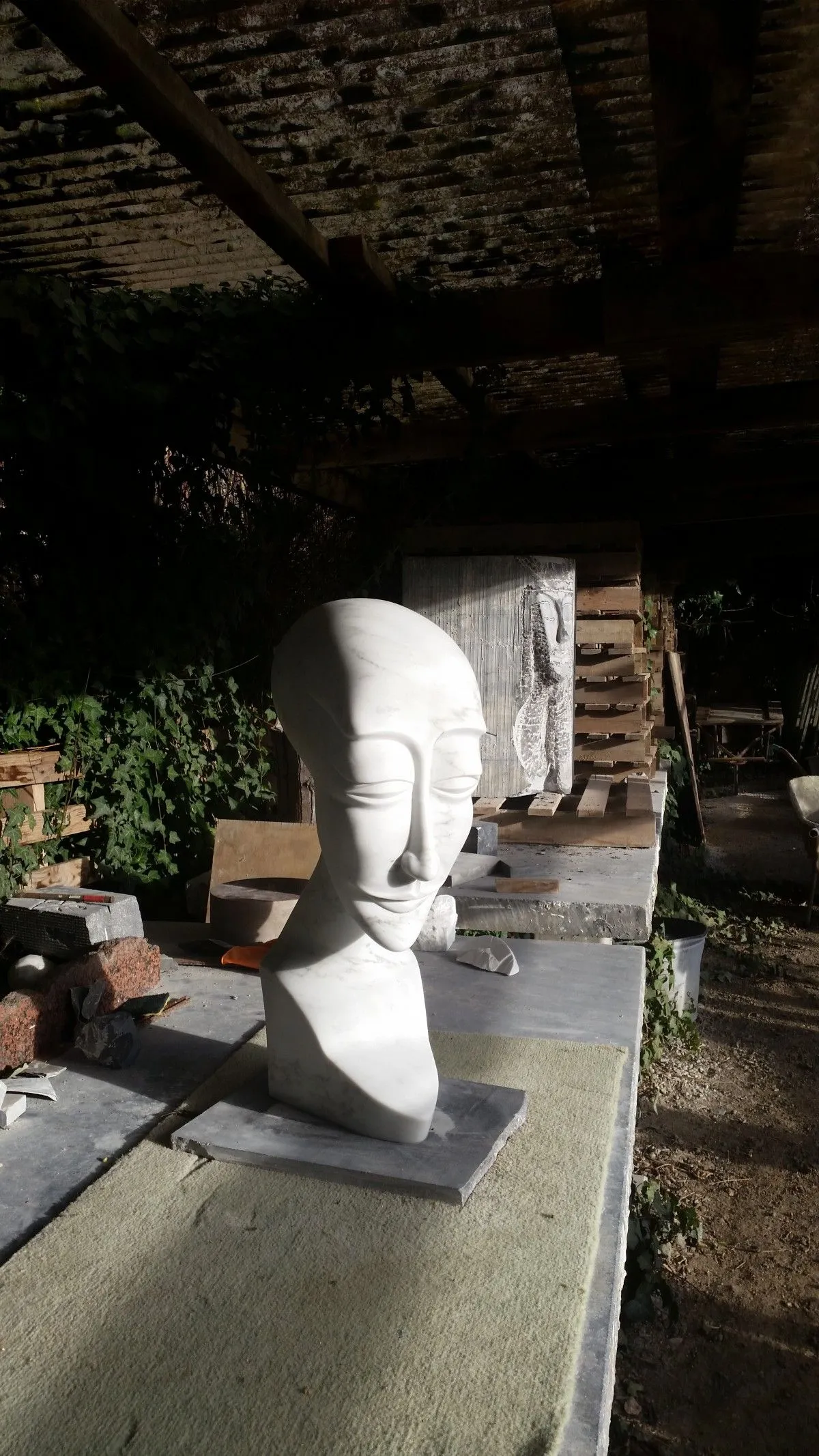 grande tête, œuvre de Éric Van der Aa