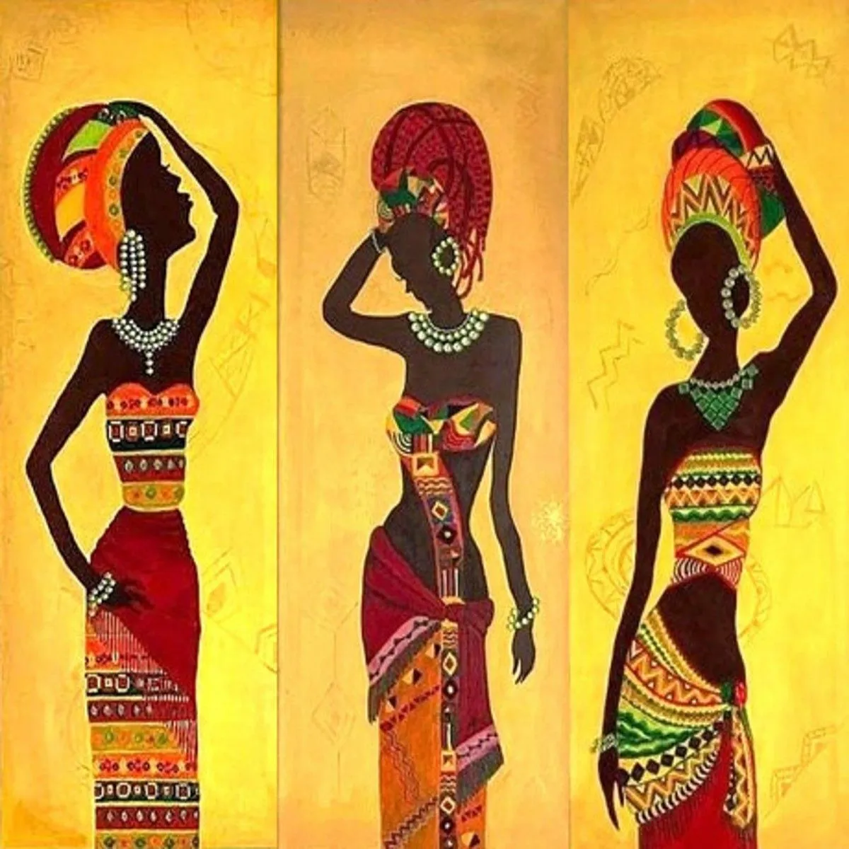 African Heritage-Original Acrylic Painting by Mary G., artwork by Maryam Gomizi
