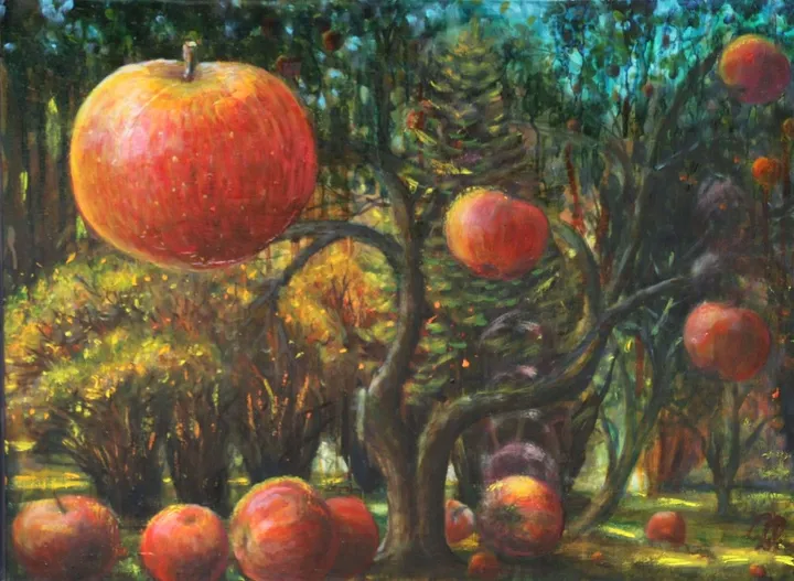 Apple offline, artwork by Dmitry Semenkov