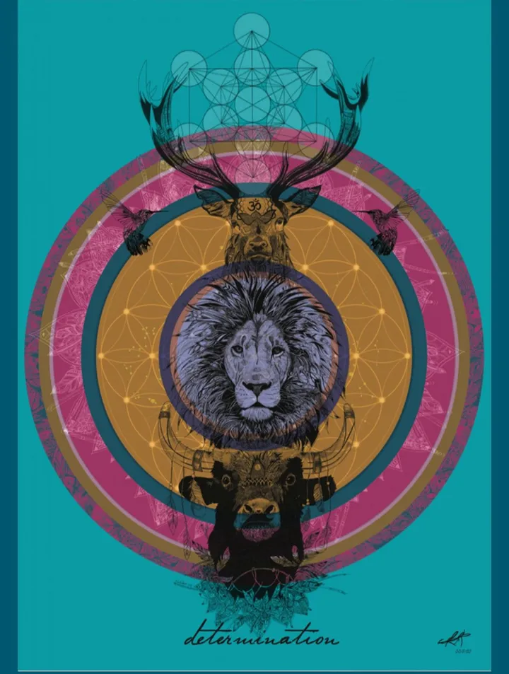 Determination - Totem Mandala, œuvre de Karin Roberts
