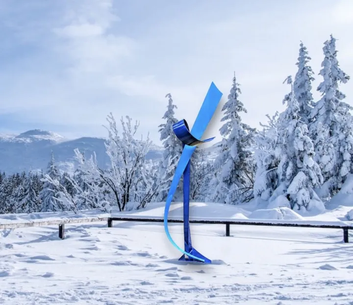 Duo bleu, œuvre de Angèle Lux