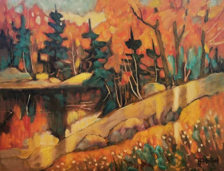 Reflets ''automnal'', œuvre de Jean-Guy Desrosiers