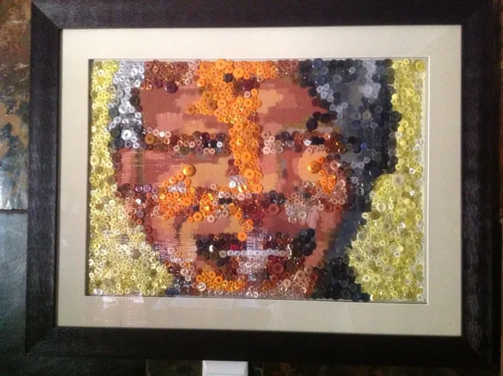 Nelson Mandela, artwork by Cathy Cowan