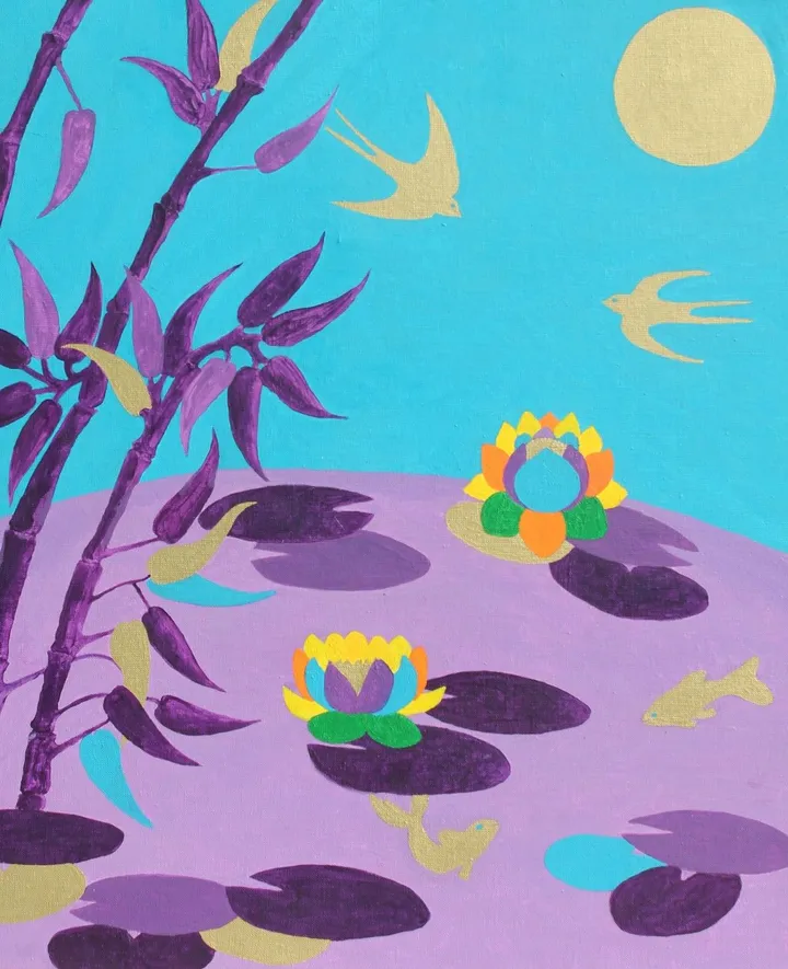 Jardin intérieur, sérénité, artwork by Corinne Brossier