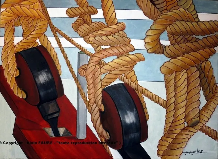 CORDAGES ET POULIES, œuvre de Alain FAURE