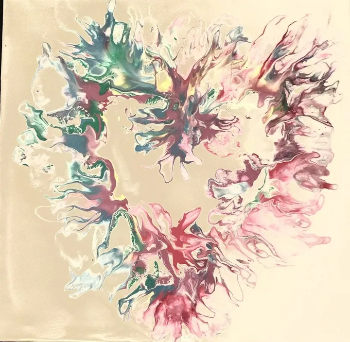 Cœur rose tendre, artwork by Anne Cellier