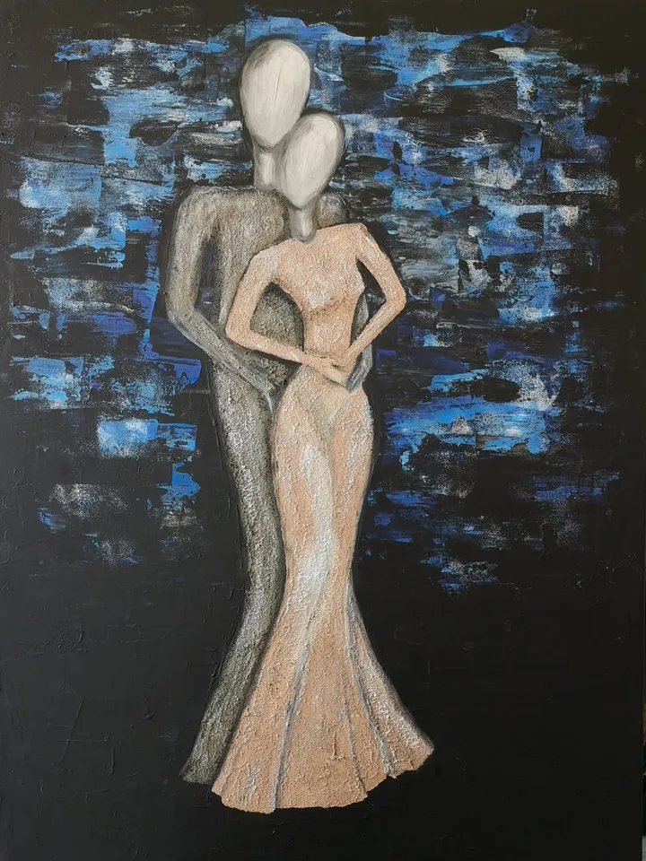 Statues en Amour..., artwork by Saouti Mina