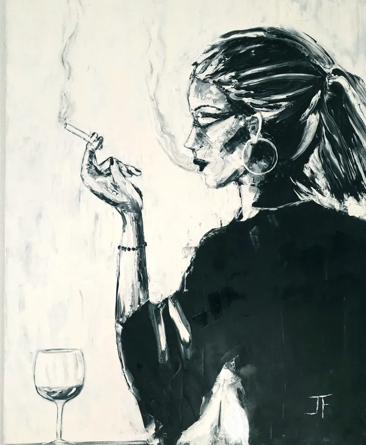 La fumeuse, artwork by Josephine Ferrato