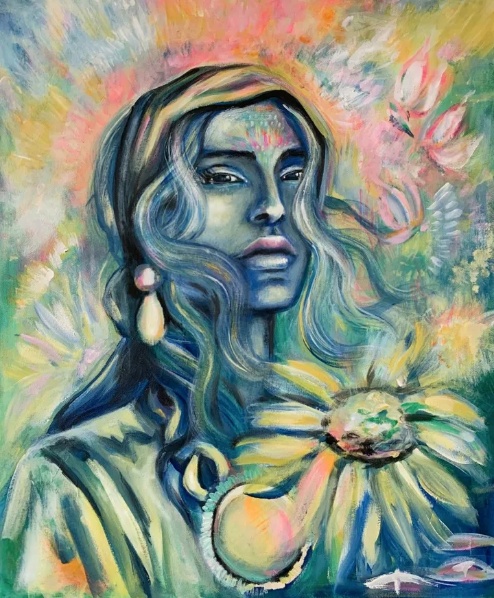 Déesse Bleuté, artwork by Jessica Chabot